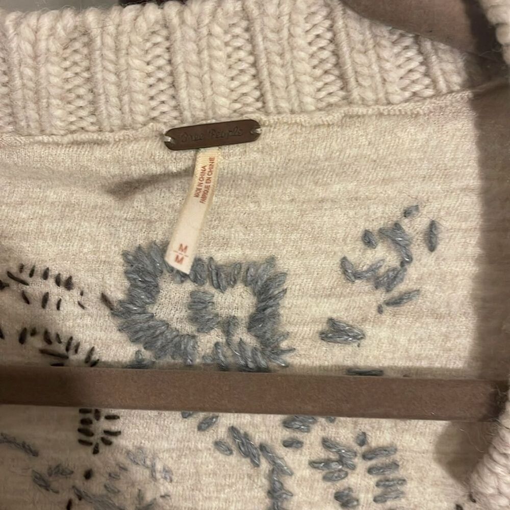 Free People Cream Cardigan Sweater - Picture 3 of 4